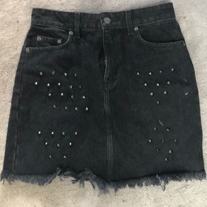 Carmar Black Denim Skirt